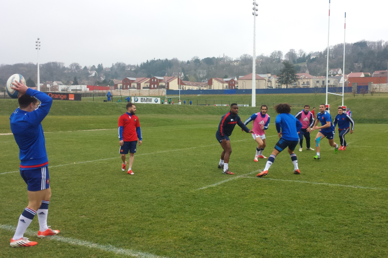 Le groupe France à l'entraînement en mars 2015